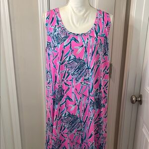 Lilly Pulitzer Raylee Dress Extra Lucky Elephants  Sleeveless Dress NWOT Size XL